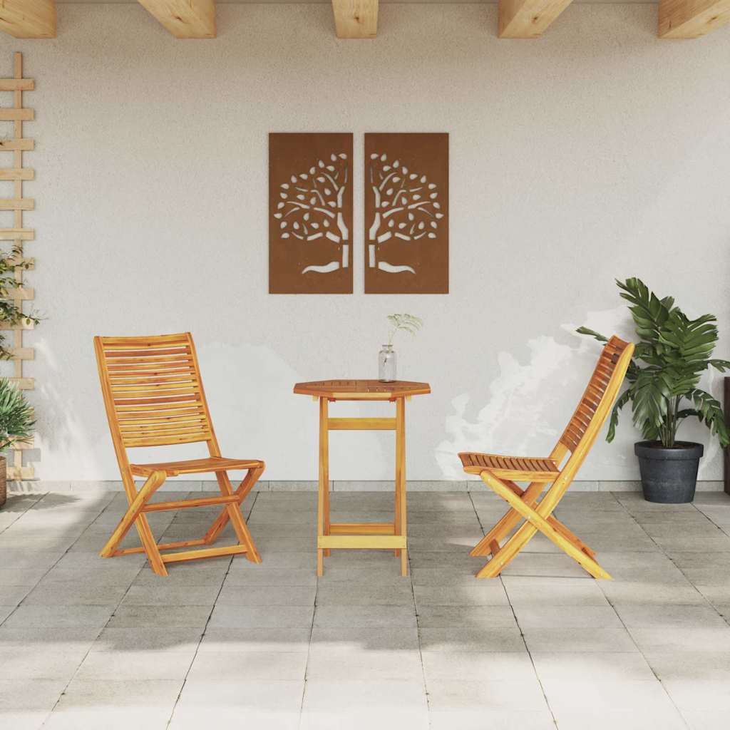 Vouw Bistro Set 3 pcs Bruin Massief Acaciahout is nu te koop bij PeponiXL, paradijselijk wonen!
