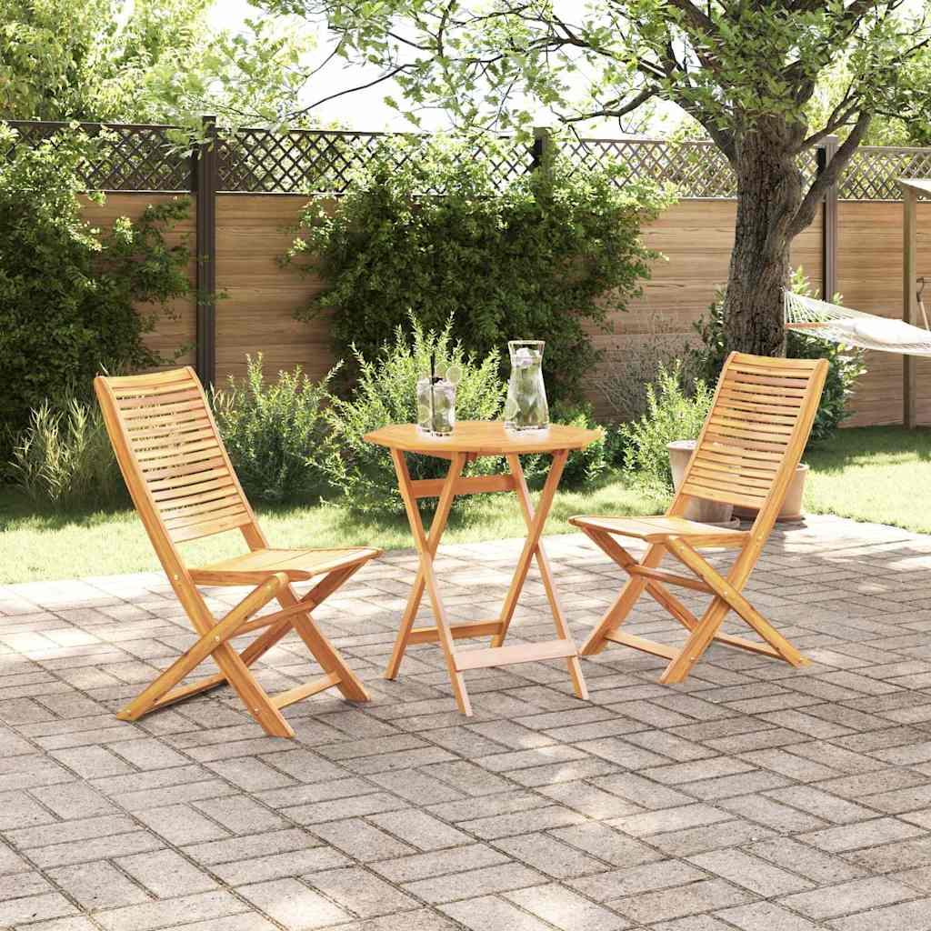 Vouw Bistro Set 3 pcs Bruin Massief Acaciahout is nu te koop bij PeponiXL, paradijselijk wonen!