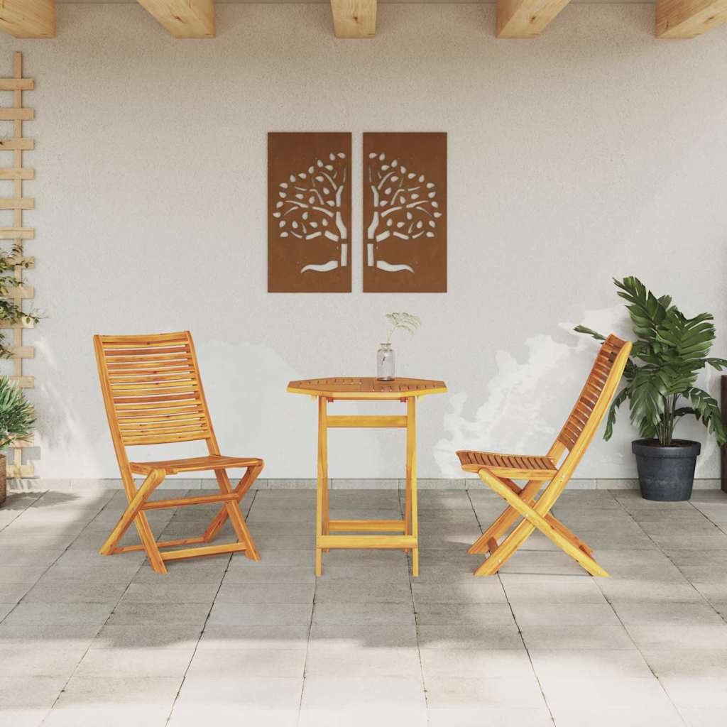 Vouw Bistro Set 3 pcs Bruin Massief Acaciahout is nu te koop bij PeponiXL, paradijselijk wonen!