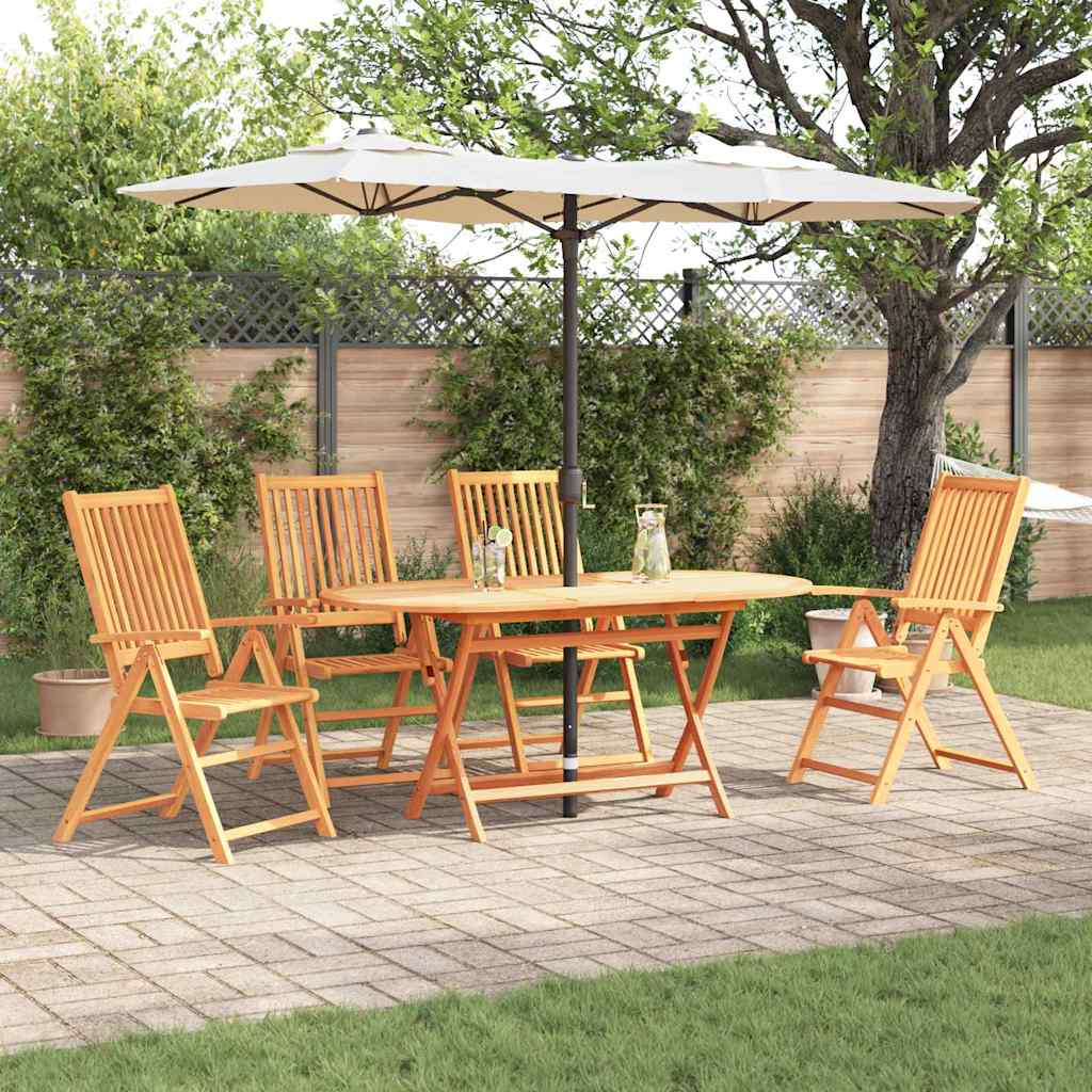 Tuin eettafelset 5 pcs Bruin Massief Acaciahout is nu te koop bij PeponiXL, paradijselijk wonen!