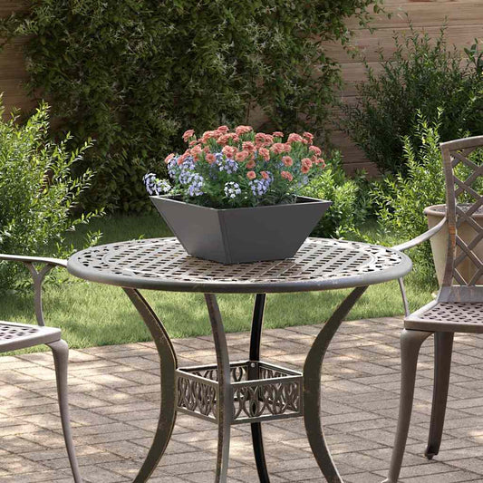 Tuin Bloempot Zwart 35 x 35 x 15 cm Koudgewalst staal is nu te koop bij PeponiXL, paradijselijk wonen!