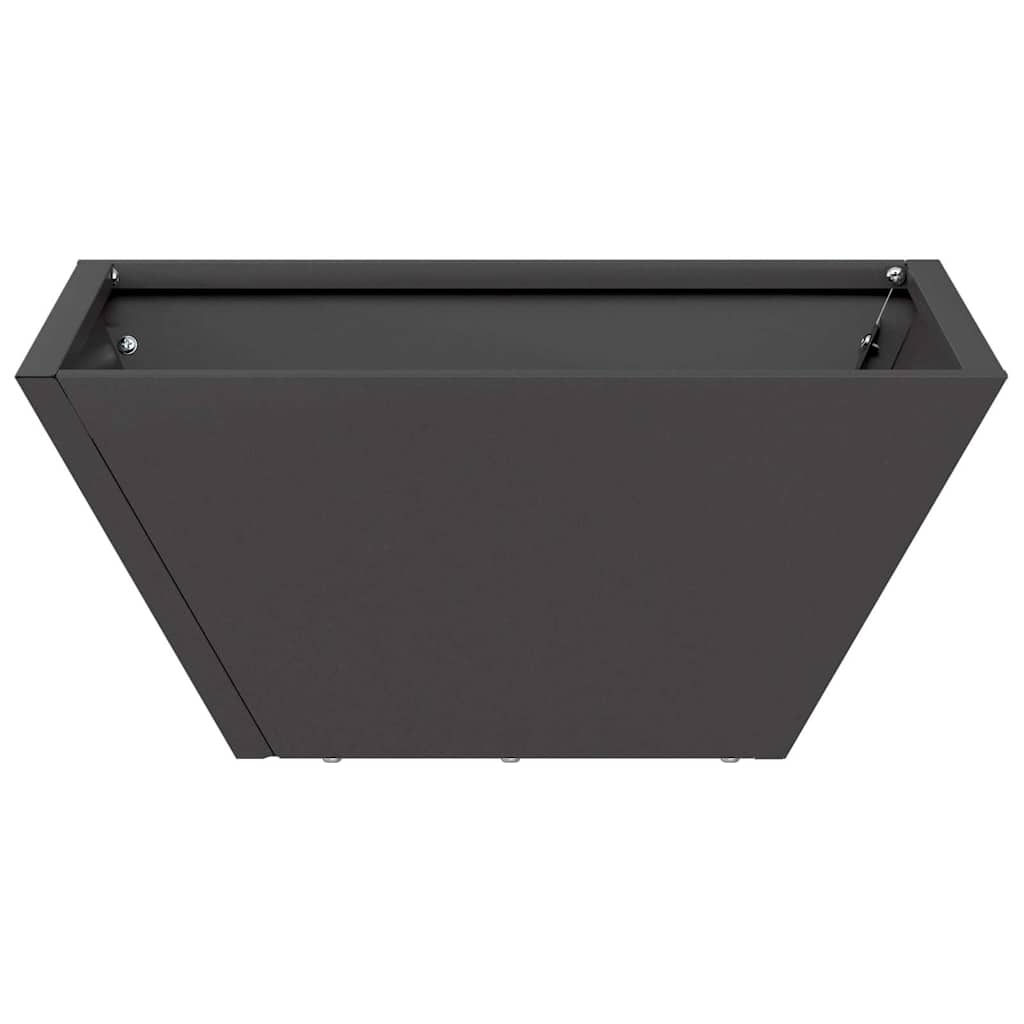 Tuin Bloempot Zwart 35 x 35 x 15 cm Koudgewalst staal is nu te koop bij PeponiXL, paradijselijk wonen!