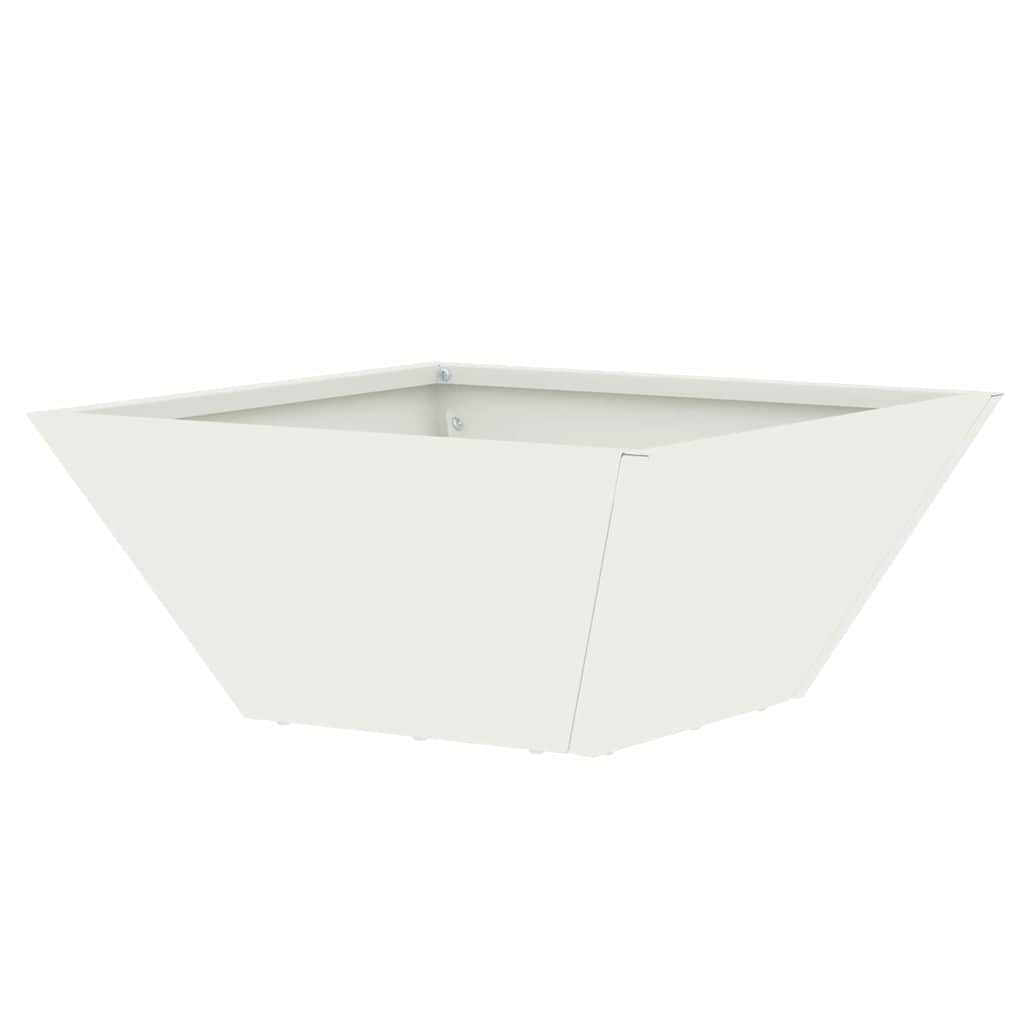 Tuin Bloempot Wit 35 x 35 x 15 cm Koudgewalst staal is nu te koop bij PeponiXL, paradijselijk wonen!