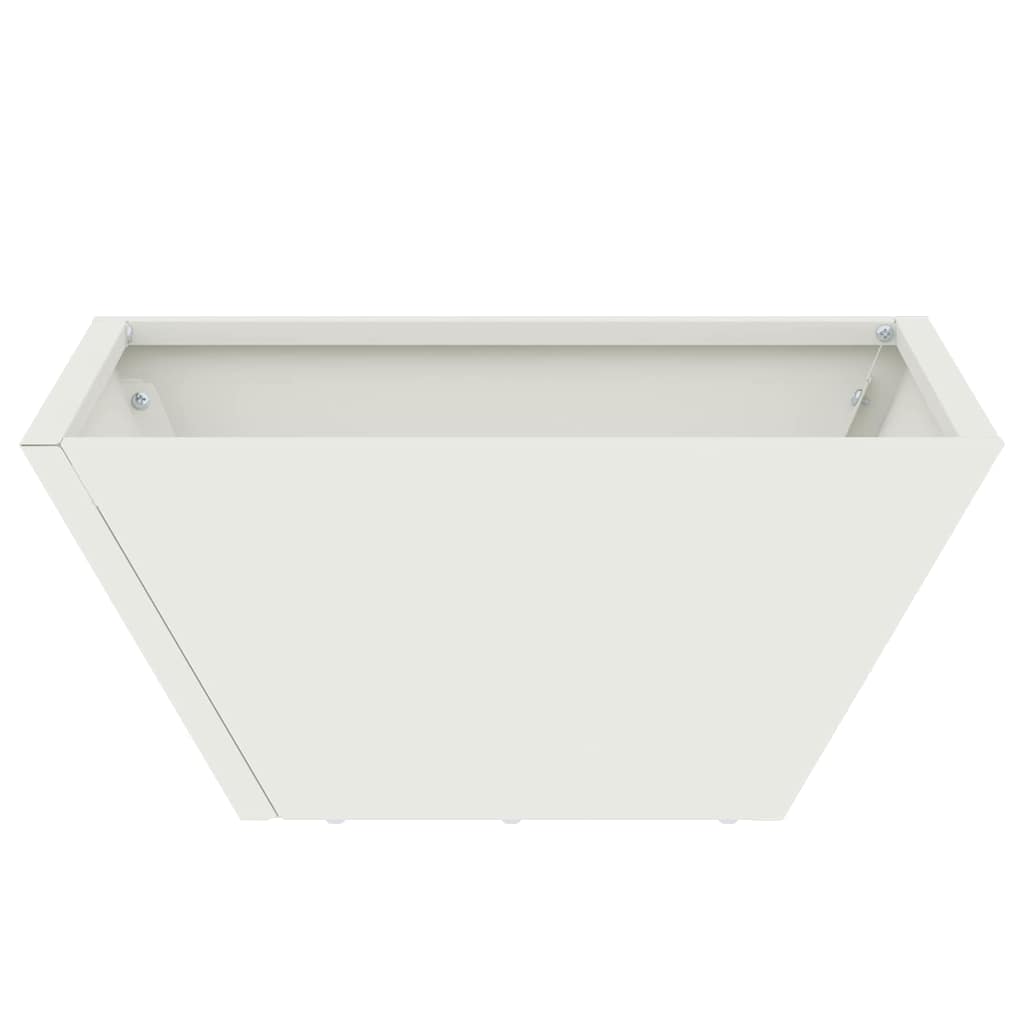 Tuin Bloempot Wit 35 x 35 x 15 cm Koudgewalst staal is nu te koop bij PeponiXL, paradijselijk wonen!