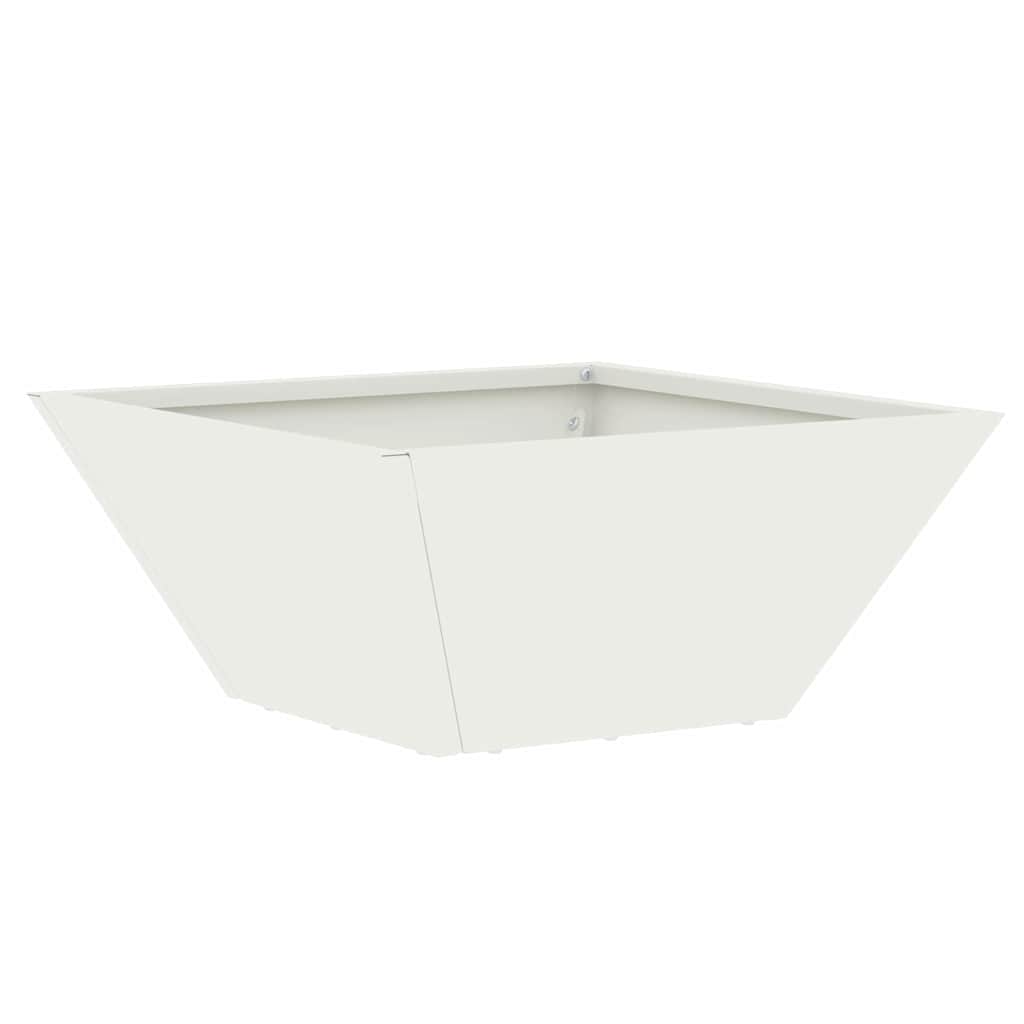 Tuin Bloempot 5 pcs Wit 35 x 35 x 15 cm Koudgewalst staal is nu te koop bij PeponiXL, paradijselijk wonen!