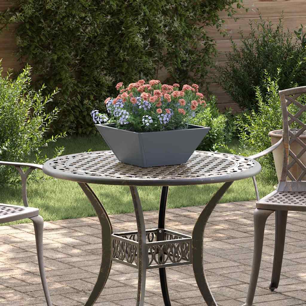 Tuin Bloempot Antraciet 35 x 35 x 15 cm Koudgewalst staal is nu te koop bij PeponiXL, paradijselijk wonen!
