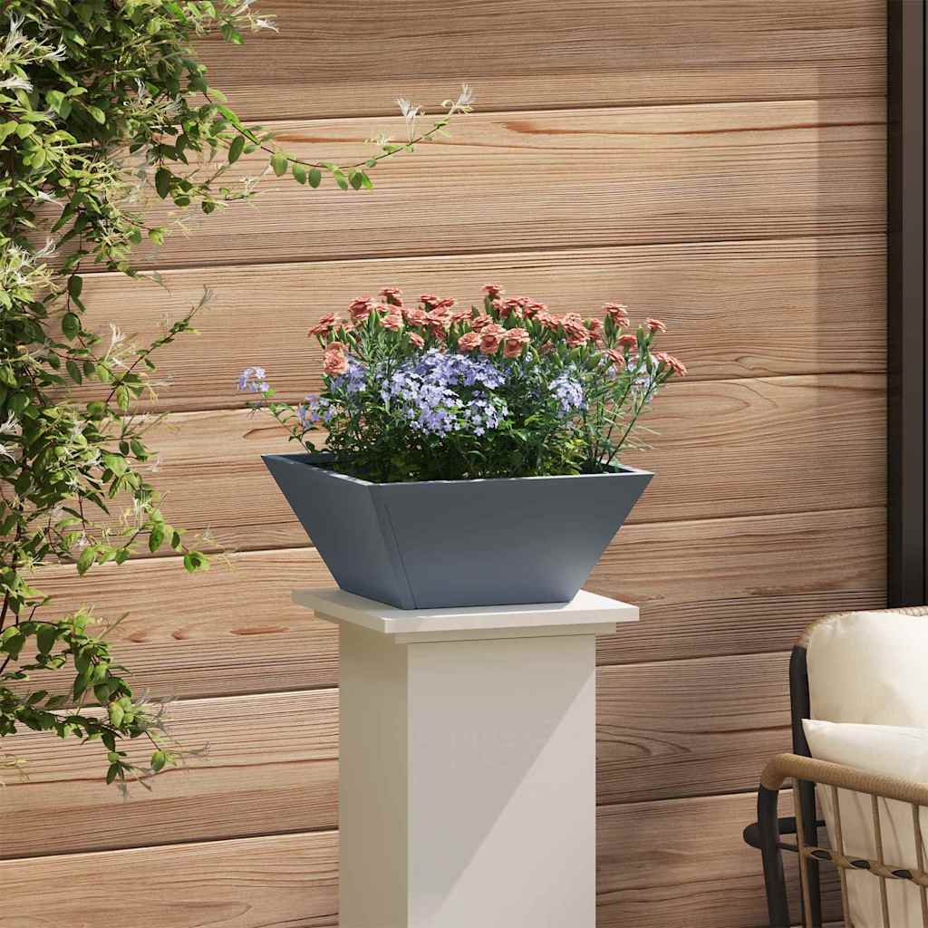 Tuin Bloempot Antraciet 35 x 35 x 15 cm Koudgewalst staal is nu te koop bij PeponiXL, paradijselijk wonen!