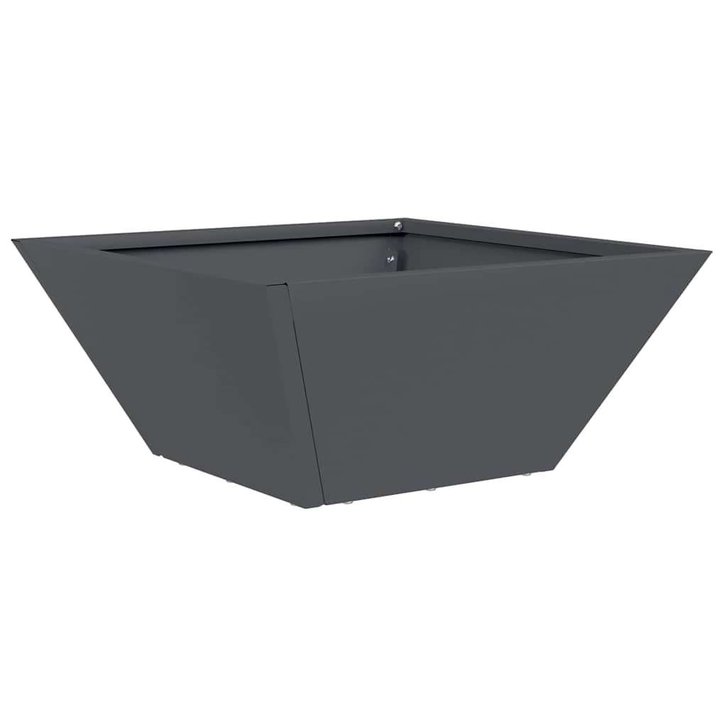 Tuin Bloempot Antraciet 35 x 35 x 15 cm Koudgewalst staal is nu te koop bij PeponiXL, paradijselijk wonen!