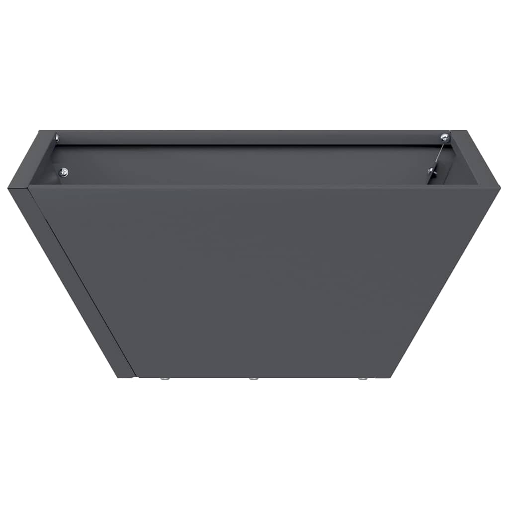 Tuin Bloempot Antraciet 35 x 35 x 15 cm Koudgewalst staal is nu te koop bij PeponiXL, paradijselijk wonen!