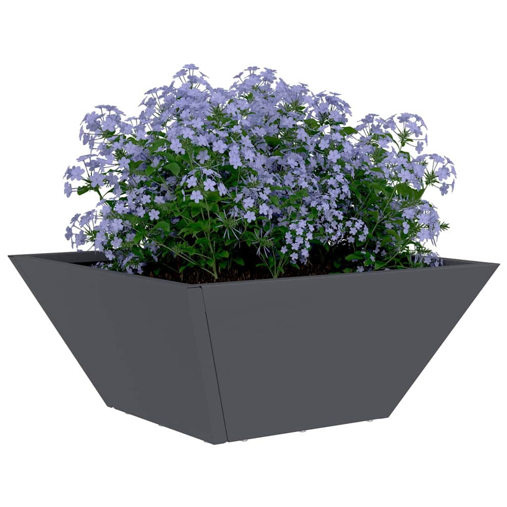 Tuin Bloempot Antraciet 35 x 35 x 15 cm Koudgewalst staal is nu te koop bij PeponiXL, paradijselijk wonen!