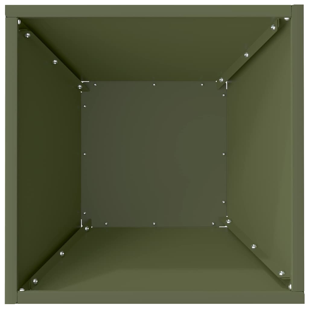 Tuin Bloempot Olijf Groen 35 x 35 x 15 cm Koudgewalst staal is nu te koop bij PeponiXL, paradijselijk wonen!