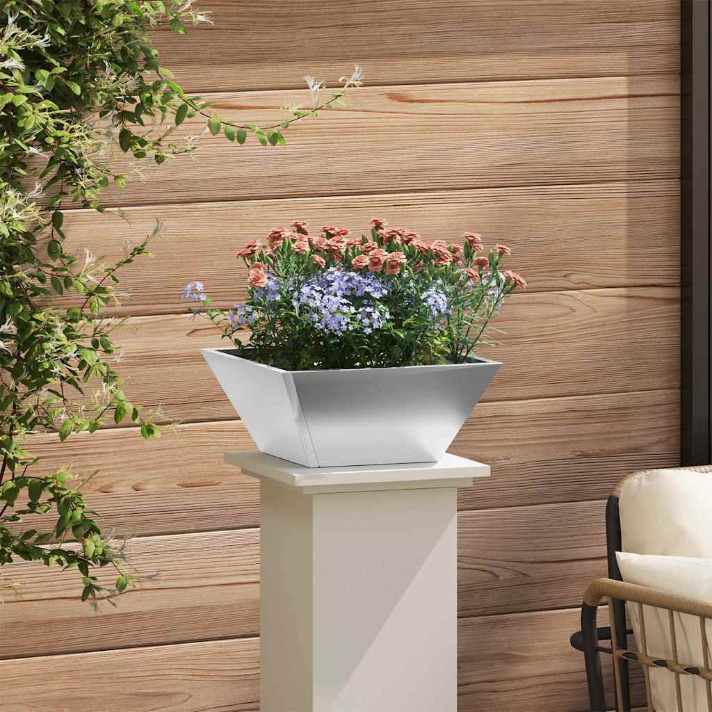Tuin Bloempot 5 pcs Zilver 35 x 35 x 15 cm Gegalvaniseerd staal is nu te koop bij PeponiXL, paradijselijk wonen!