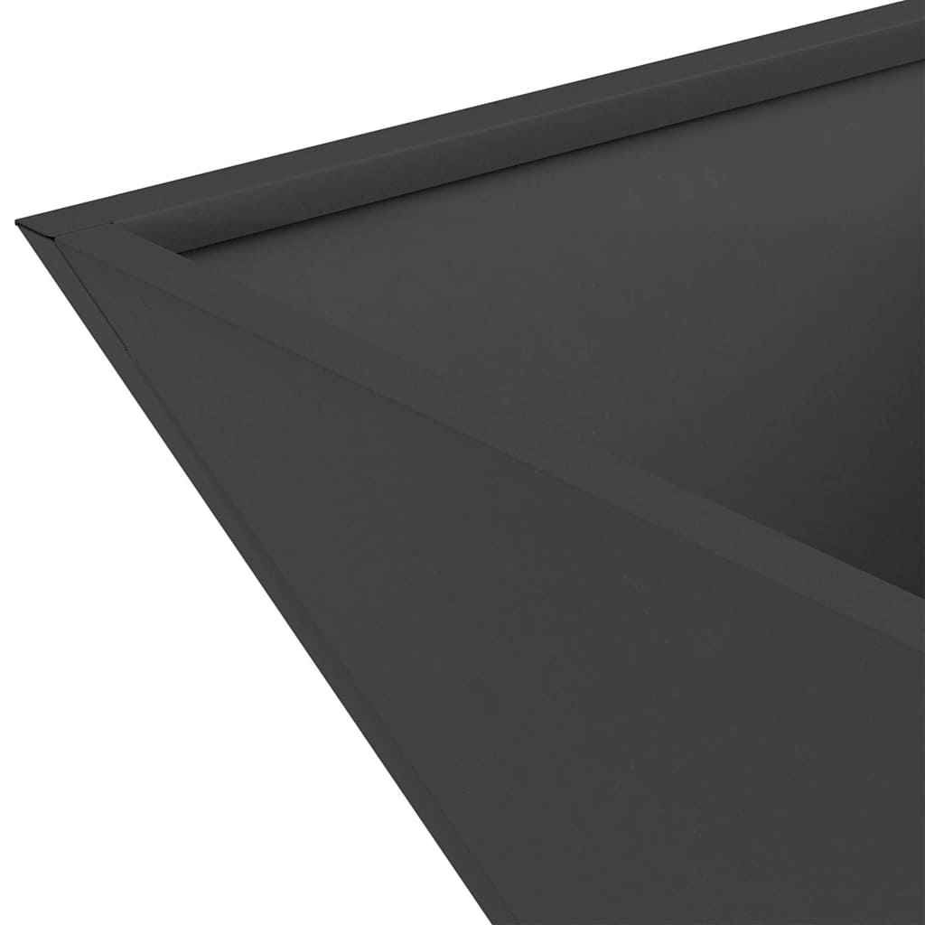 Tuin Bloempot Zwart 40 x 40 x 15 cm Koudgewalst staal is nu te koop bij PeponiXL, paradijselijk wonen!