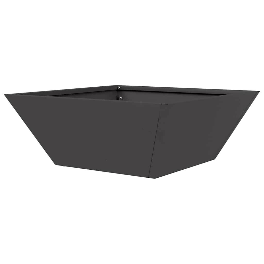 Tuin Bloempot Zwart 40 x 40 x 15 cm Koudgewalst staal is nu te koop bij PeponiXL, paradijselijk wonen!