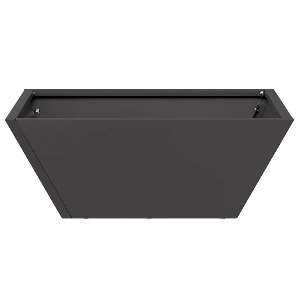 Tuin Bloempot Zwart 40 x 40 x 15 cm Koudgewalst staal is nu te koop bij PeponiXL, paradijselijk wonen!