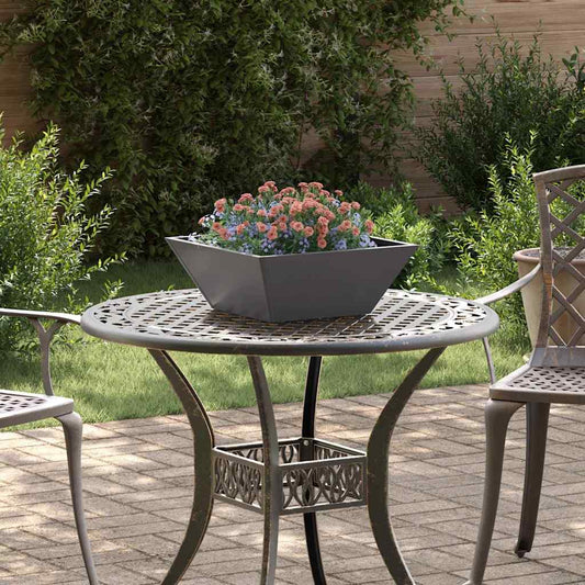 Tuin Bloempot 5 pcs Zwart 40 x 40 x 15 cm Koudgewalst staal is nu te koop bij PeponiXL, paradijselijk wonen!