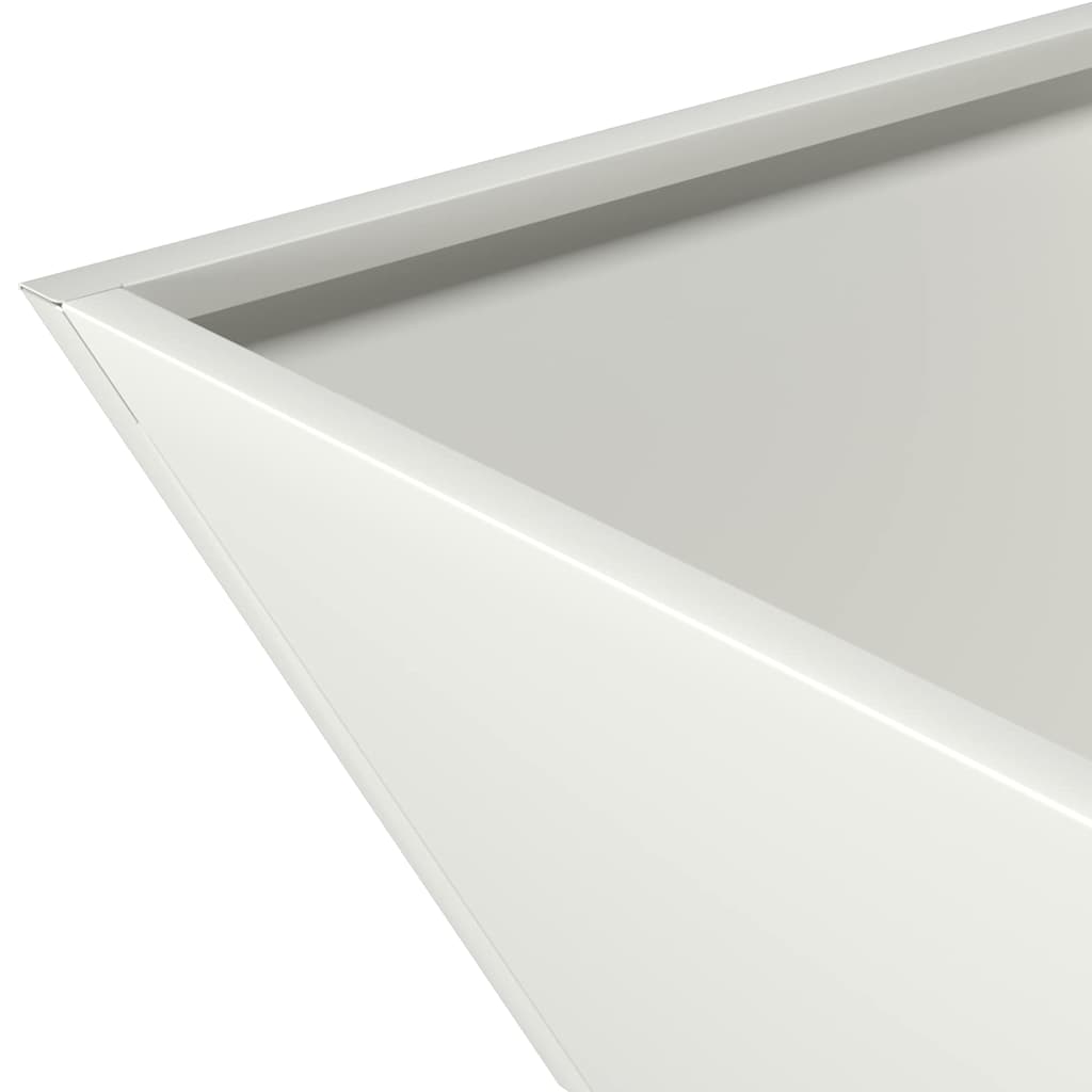 Tuin Bloempot 5 pcs Wit 40 x 40 x 15 cm Koudgewalst staal is nu te koop bij PeponiXL, paradijselijk wonen!