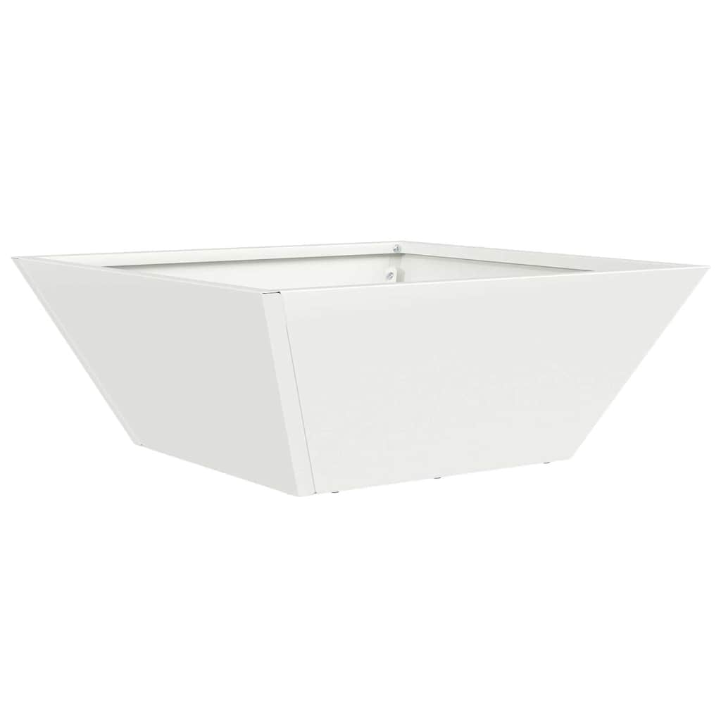 Tuin Bloempot 5 pcs Wit 40 x 40 x 15 cm Koudgewalst staal is nu te koop bij PeponiXL, paradijselijk wonen!