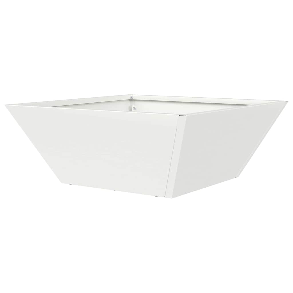 Tuin Bloempot 5 pcs Wit 40 x 40 x 15 cm Koudgewalst staal is nu te koop bij PeponiXL, paradijselijk wonen!