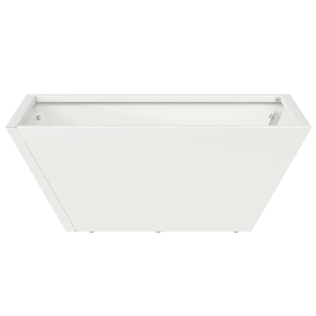 Tuin Bloempot 5 pcs Wit 40 x 40 x 15 cm Koudgewalst staal is nu te koop bij PeponiXL, paradijselijk wonen!