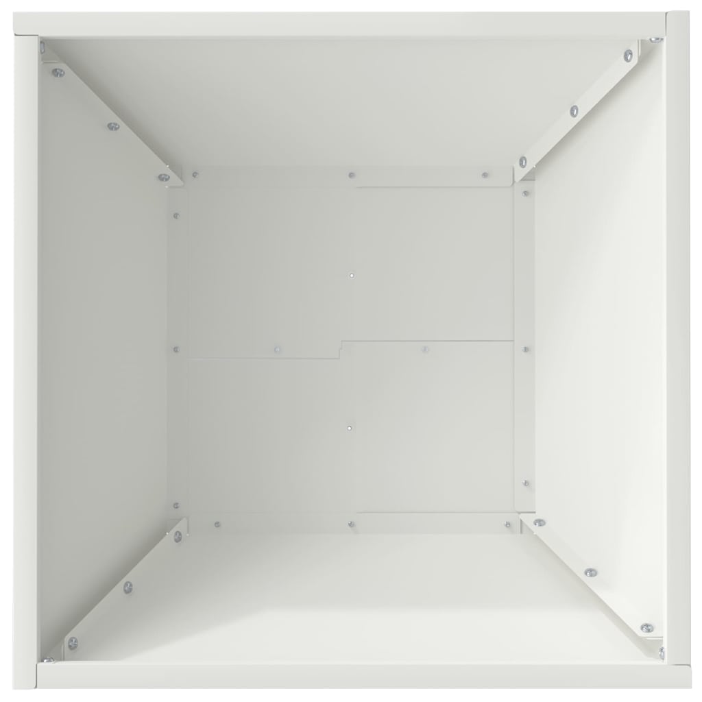 Tuin Bloempot 5 pcs Wit 40 x 40 x 15 cm Koudgewalst staal is nu te koop bij PeponiXL, paradijselijk wonen!
