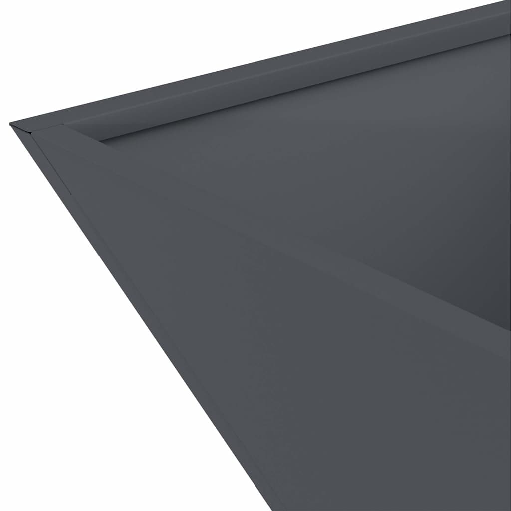 Tuin Bloempot Antraciet 40 x 40 x 15 cm Koudgewalst staal is nu te koop bij PeponiXL, paradijselijk wonen!