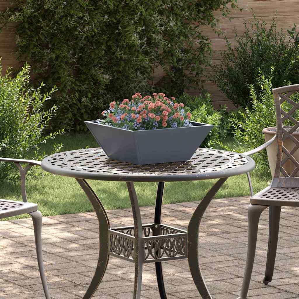 Tuin Bloempot Antraciet 40 x 40 x 15 cm Koudgewalst staal is nu te koop bij PeponiXL, paradijselijk wonen!