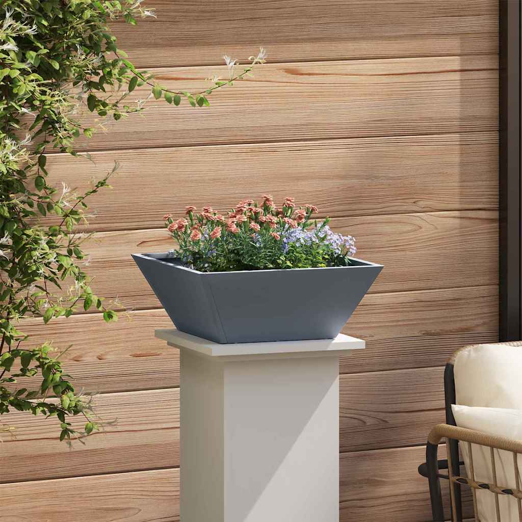 Tuin Bloempot Antraciet 40 x 40 x 15 cm Koudgewalst staal is nu te koop bij PeponiXL, paradijselijk wonen!