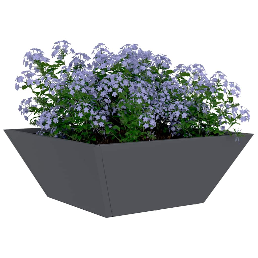Tuin Bloempot Antraciet 40 x 40 x 15 cm Koudgewalst staal is nu te koop bij PeponiXL, paradijselijk wonen!
