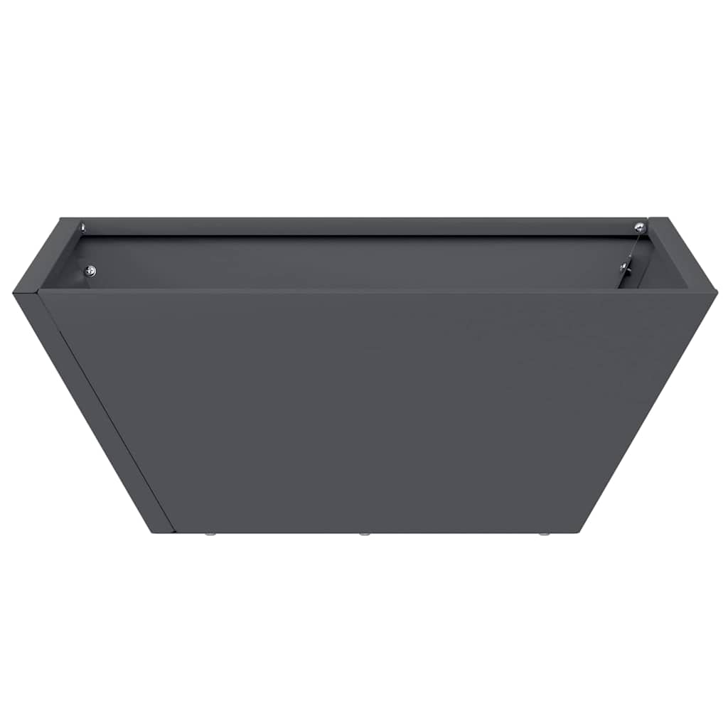 Tuin Bloempot Antraciet 40 x 40 x 15 cm Koudgewalst staal is nu te koop bij PeponiXL, paradijselijk wonen!