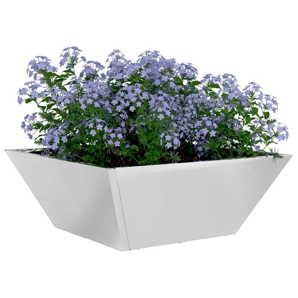 Tuin Bloempot 5 pcs Zilver 40 x 40 x 15 cm Roestvrij staal is nu te koop bij PeponiXL, paradijselijk wonen!