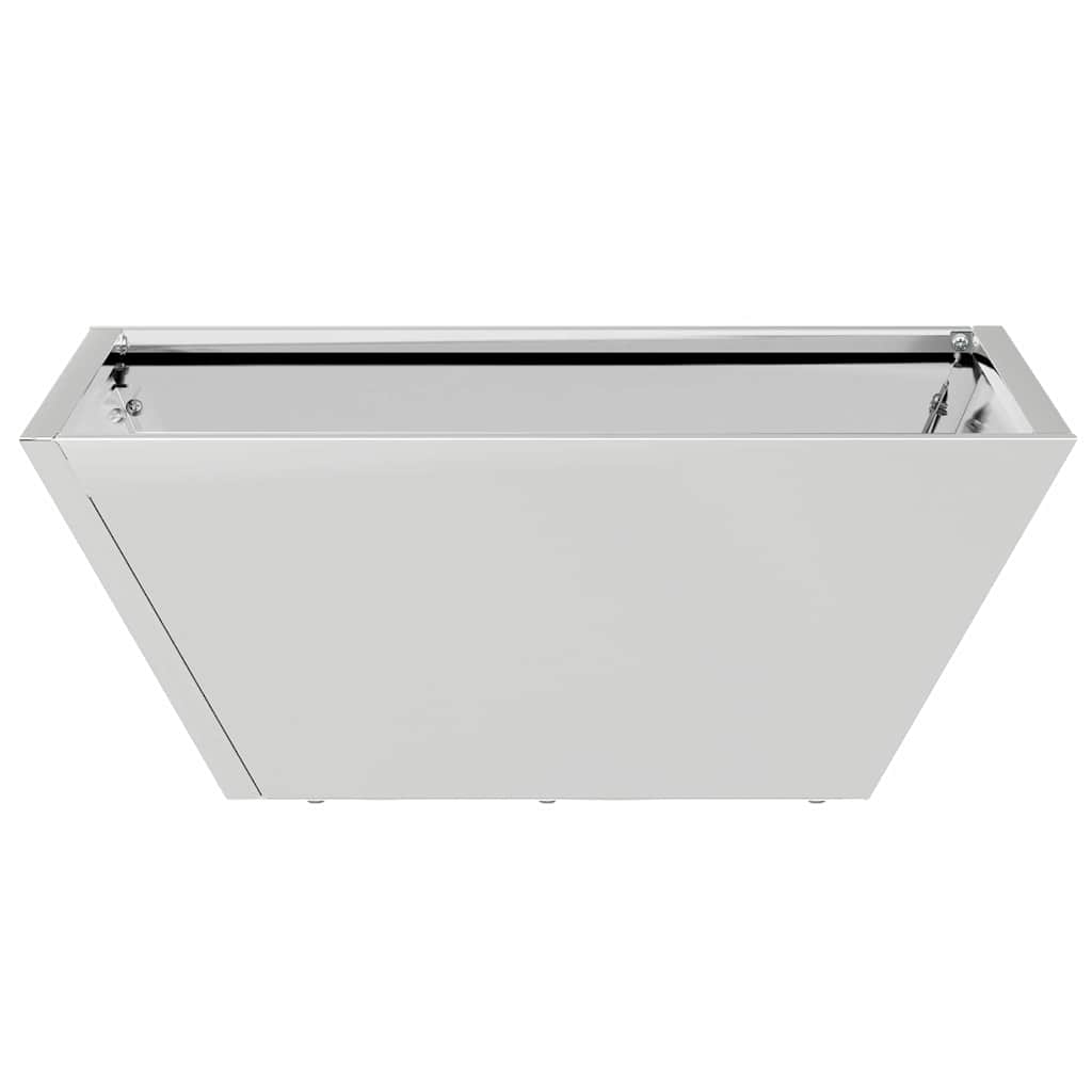 Tuin Bloempot 5 pcs Zilver 40 x 40 x 15 cm Roestvrij staal is nu te koop bij PeponiXL, paradijselijk wonen!
