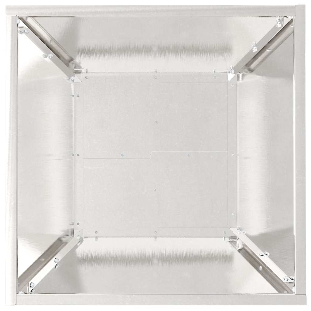 Tuin Bloempot 5 pcs Zilver 40 x 40 x 15 cm Roestvrij staal is nu te koop bij PeponiXL, paradijselijk wonen!