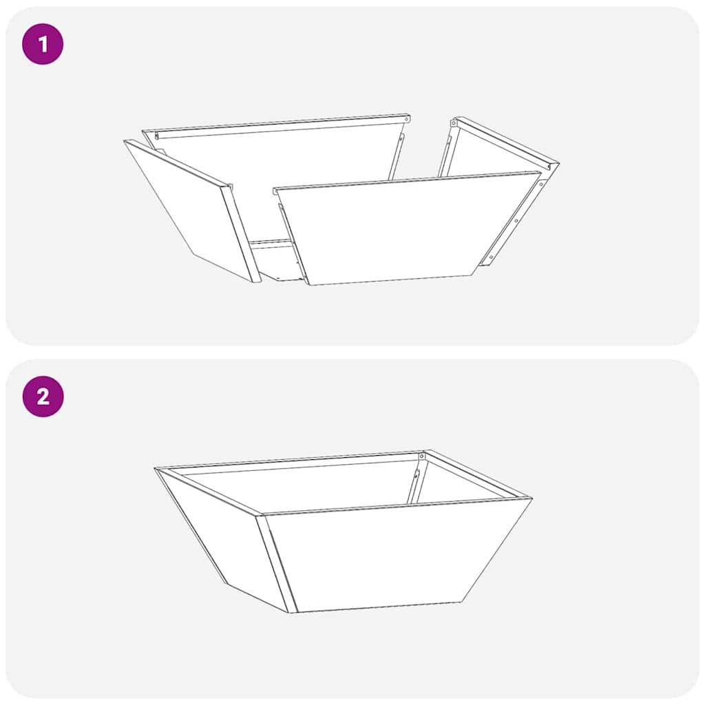 Tuin Bloempot Zilver 40 x 40 x 15 cm Gegalvaniseerd staal is nu te koop bij PeponiXL, paradijselijk wonen!