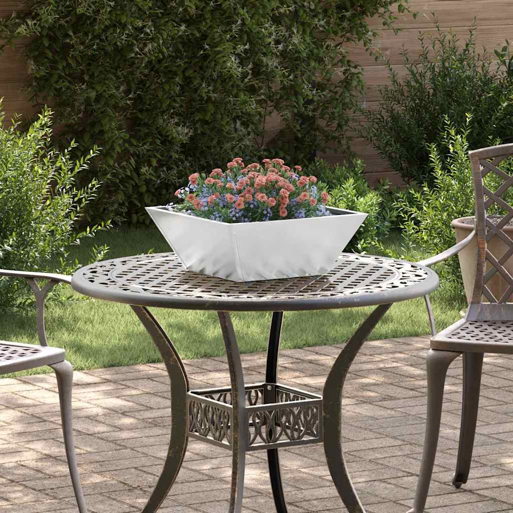 Tuin Bloempot 5 pcs Zilver 40 x 40 x 15 cm Gegalvaniseerd staal is nu te koop bij PeponiXL, paradijselijk wonen!