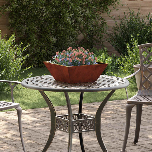 Tuin Bloempot 5 pcs Roestig 40 x 40 x 15 cm Cortenstaal is nu te koop bij PeponiXL, paradijselijk wonen!