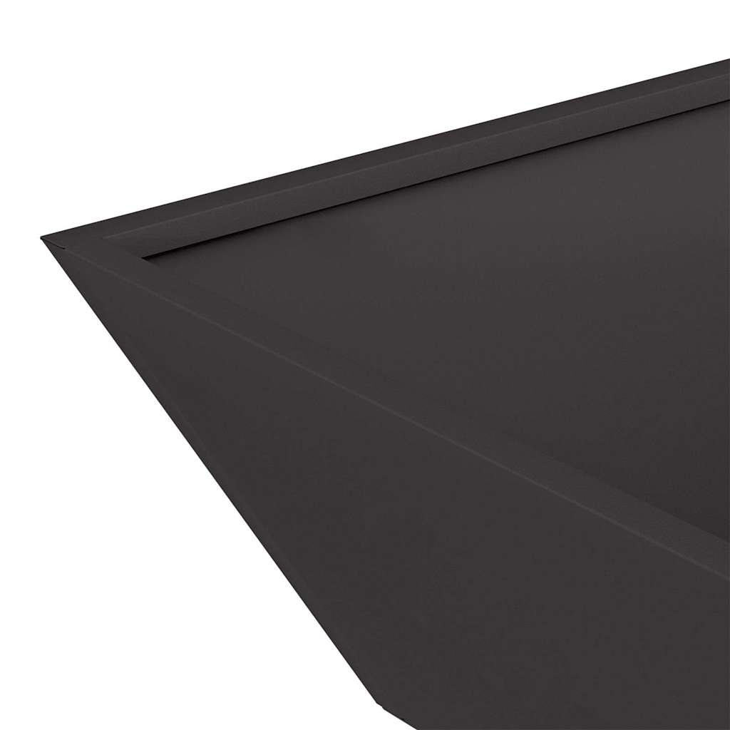 Tuin Bloempot Zwart 50 x 50 x 15 cm Koudgewalst staal is nu te koop bij PeponiXL, paradijselijk wonen!