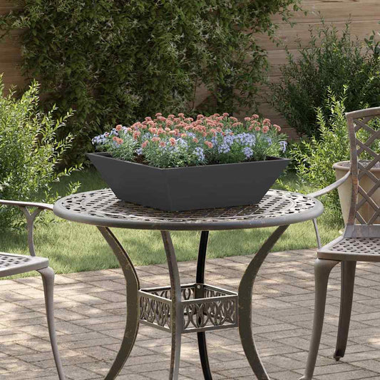 Tuin Bloempot Zwart 50 x 50 x 15 cm Koudgewalst staal is nu te koop bij PeponiXL, paradijselijk wonen!