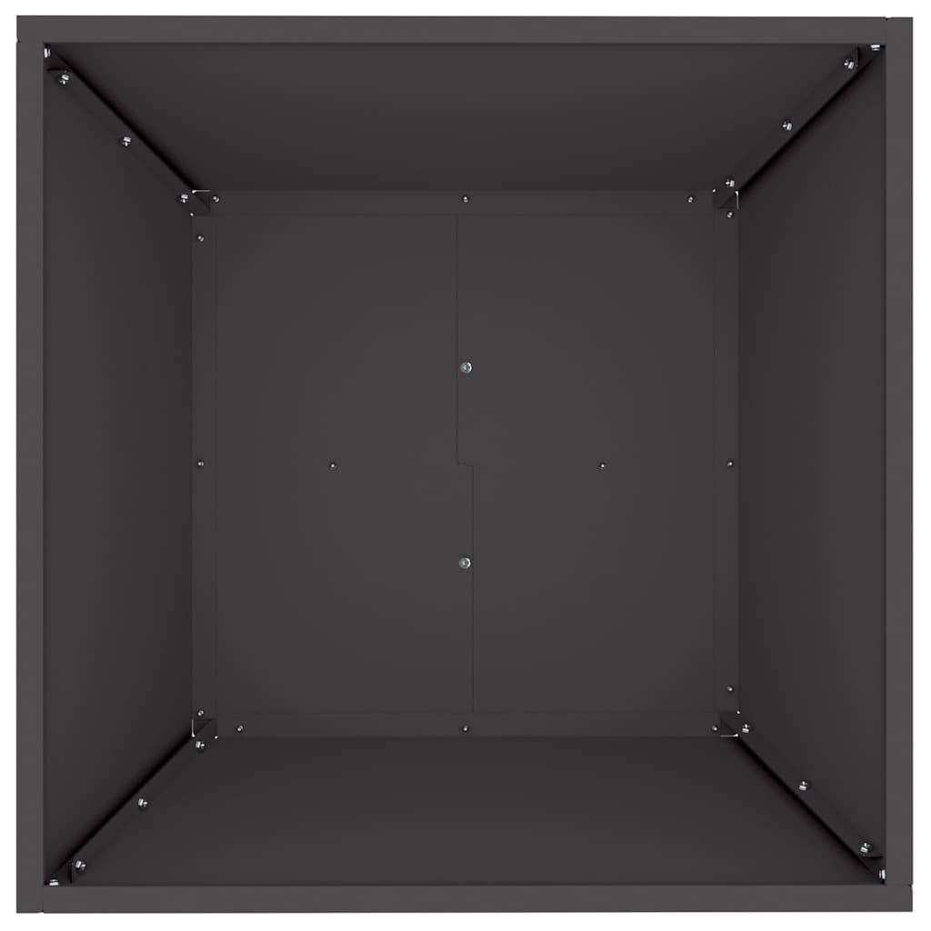 Tuin Bloempot Zwart 50 x 50 x 15 cm Koudgewalst staal is nu te koop bij PeponiXL, paradijselijk wonen!
