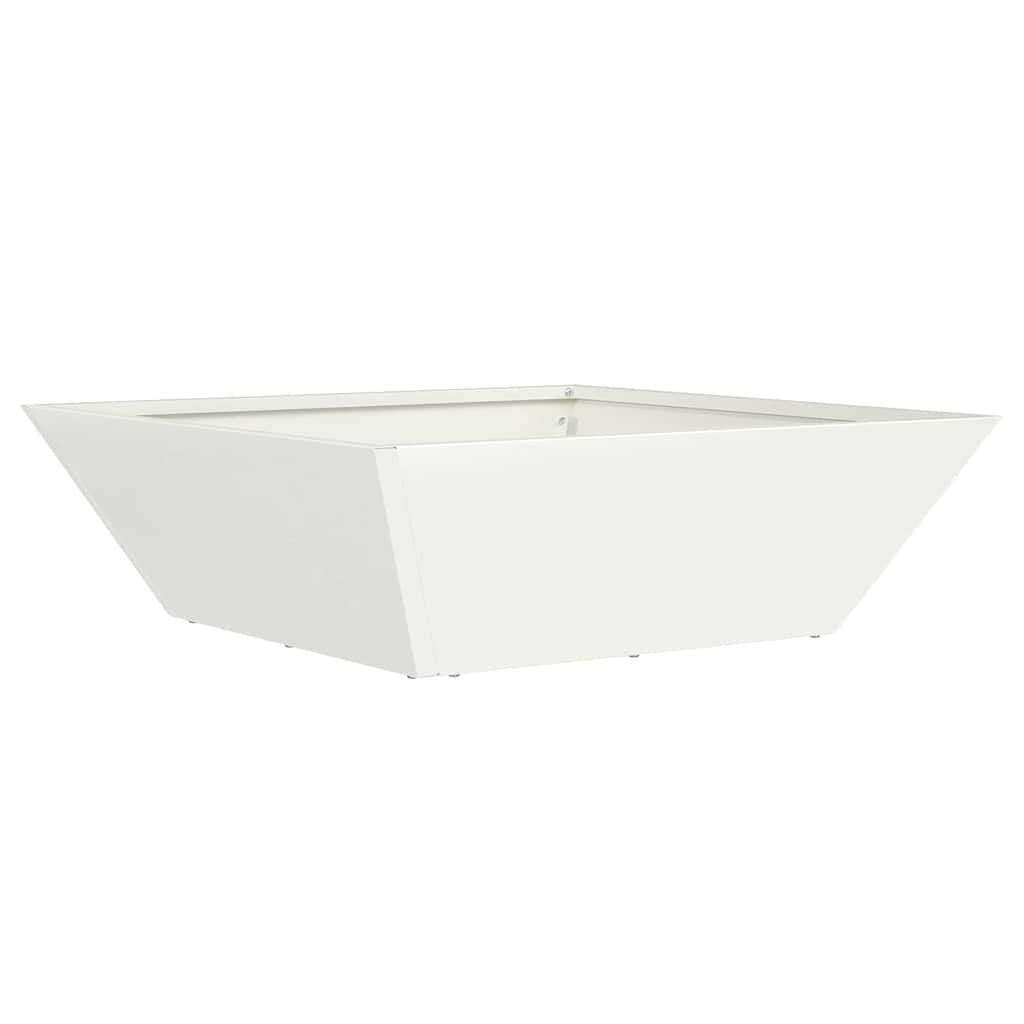 Tuin Bloempot Wit 50 x 50 x 15 cm Koudgewalst staal is nu te koop bij PeponiXL, paradijselijk wonen!