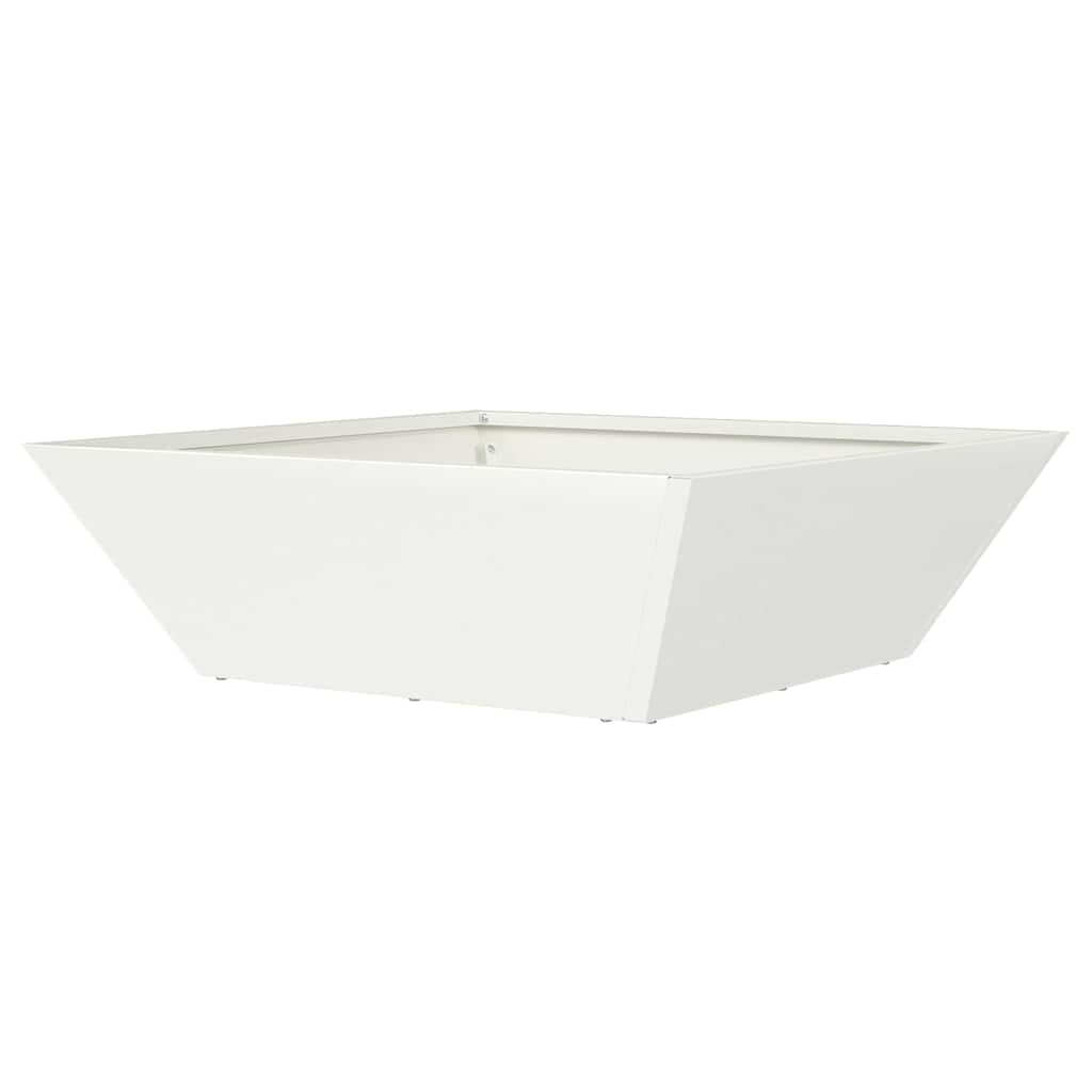 Tuin Bloempot 5 pcs Wit 50 x 50 x 15 cm Koudgewalst staal is nu te koop bij PeponiXL, paradijselijk wonen!