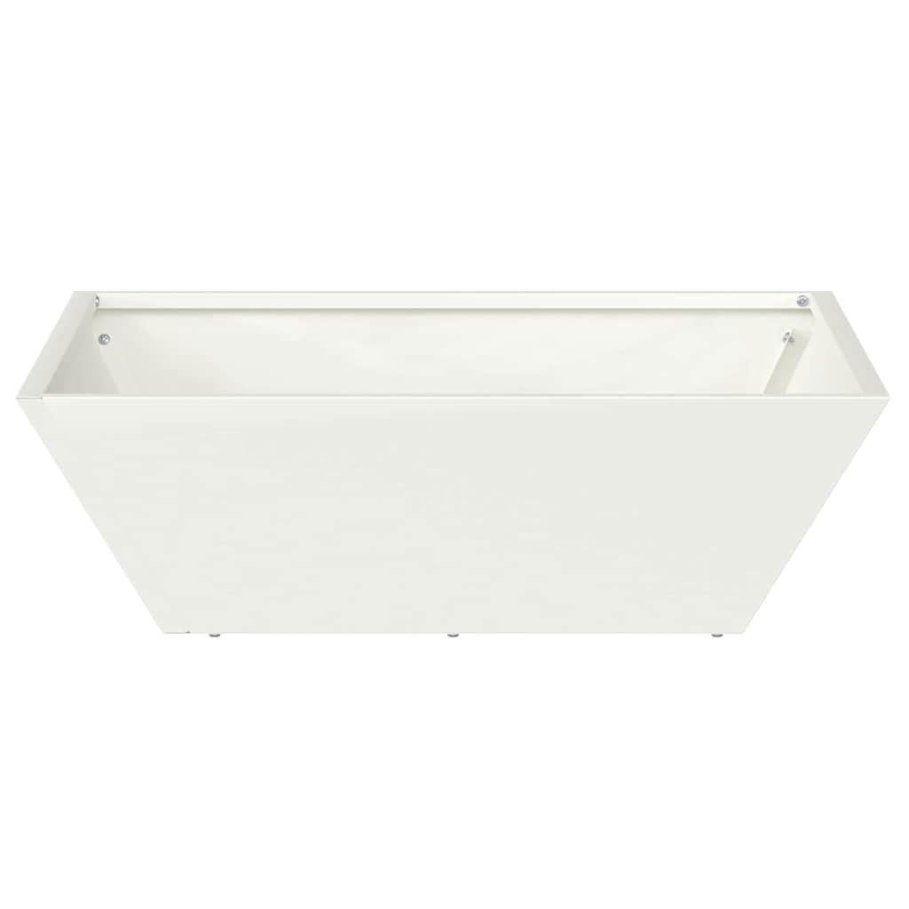 Tuin Bloempot 5 pcs Wit 50 x 50 x 15 cm Koudgewalst staal is nu te koop bij PeponiXL, paradijselijk wonen!