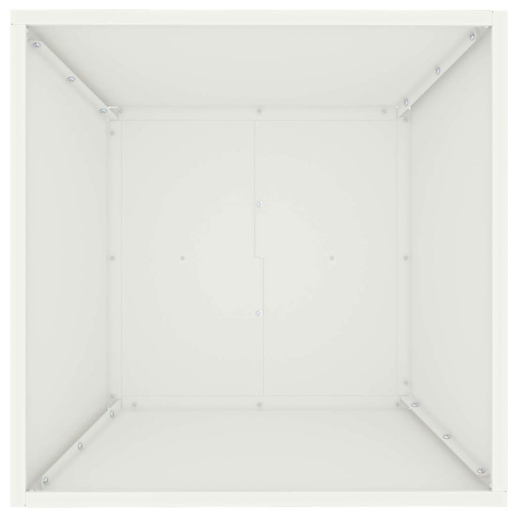 Tuin Bloempot 5 pcs Wit 50 x 50 x 15 cm Koudgewalst staal is nu te koop bij PeponiXL, paradijselijk wonen!