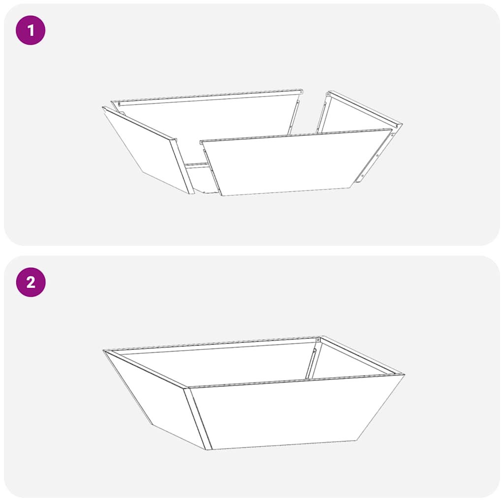 Tuin Bloempot 5 pcs Antraciet 50 x 50 x 15 cm Koudgewalst staal is nu te koop bij PeponiXL, paradijselijk wonen!