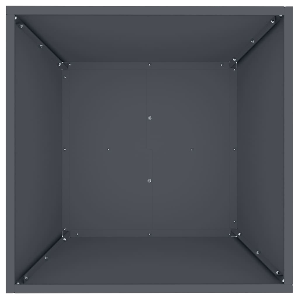 Tuin Bloempot 5 pcs Antraciet 50 x 50 x 15 cm Koudgewalst staal is nu te koop bij PeponiXL, paradijselijk wonen!