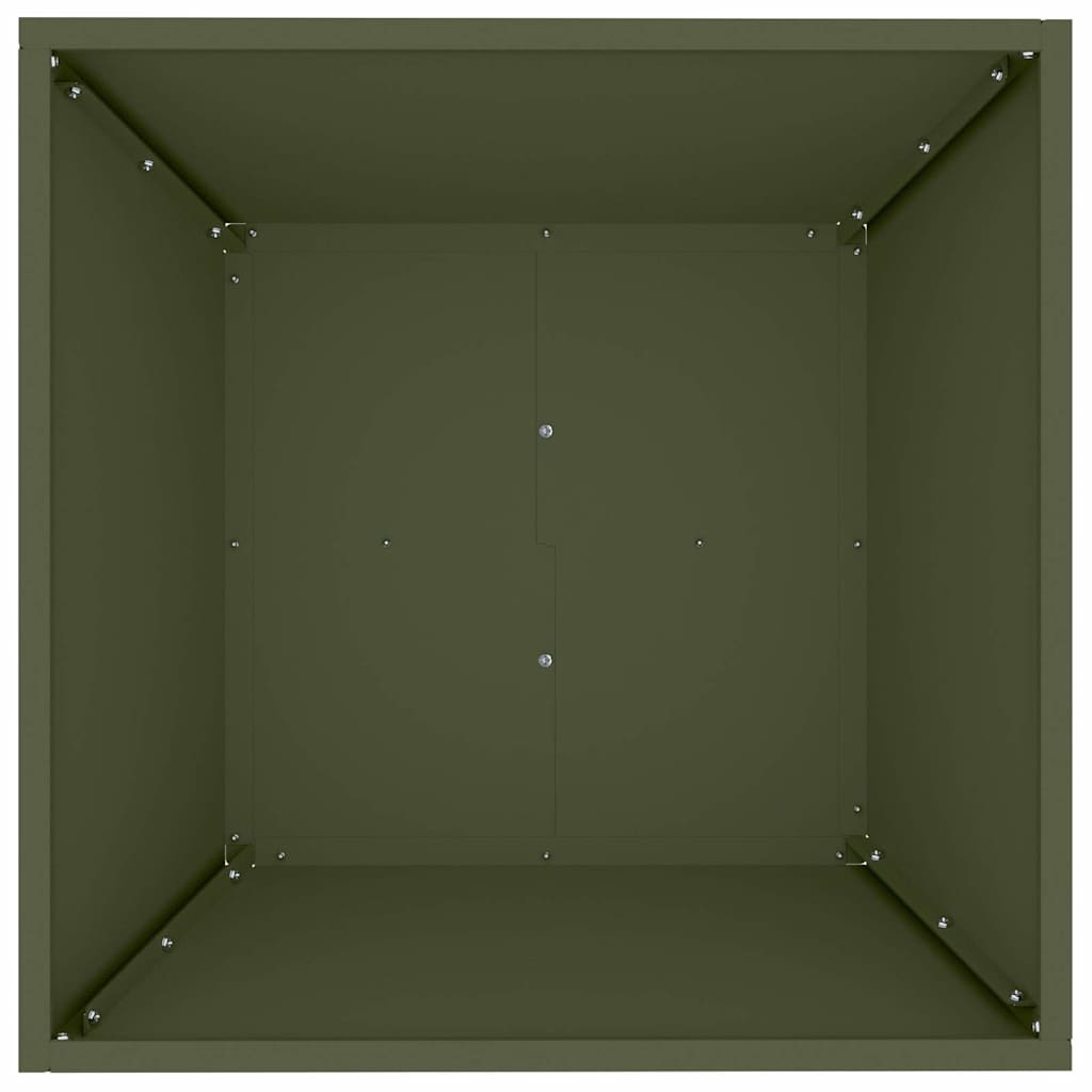 Tuin Bloempot Olijf Groen 50 x 50 x 15 cm Koudgewalst staal is nu te koop bij PeponiXL, paradijselijk wonen!