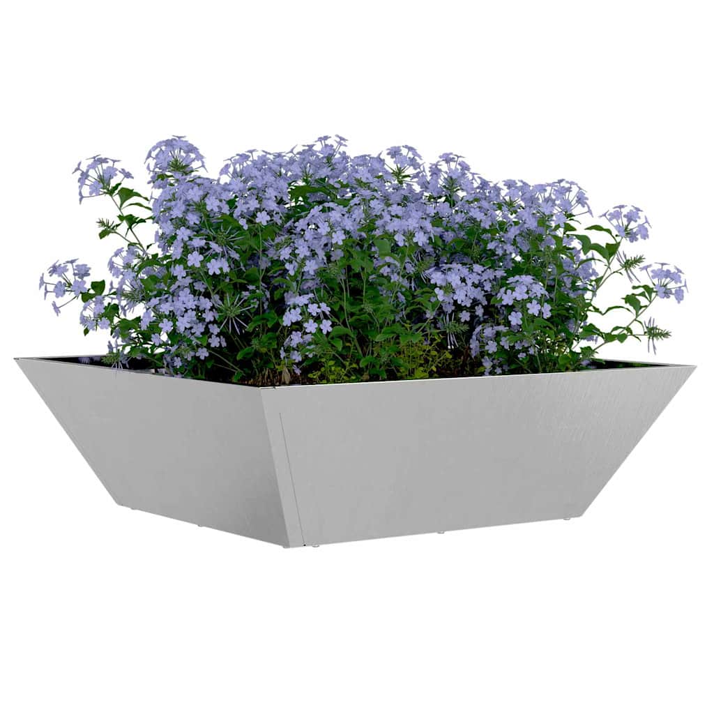 Tuin Bloempot Zilver 50 x 50 x 15 cm Roestvrij staal is nu te koop bij PeponiXL, paradijselijk wonen!