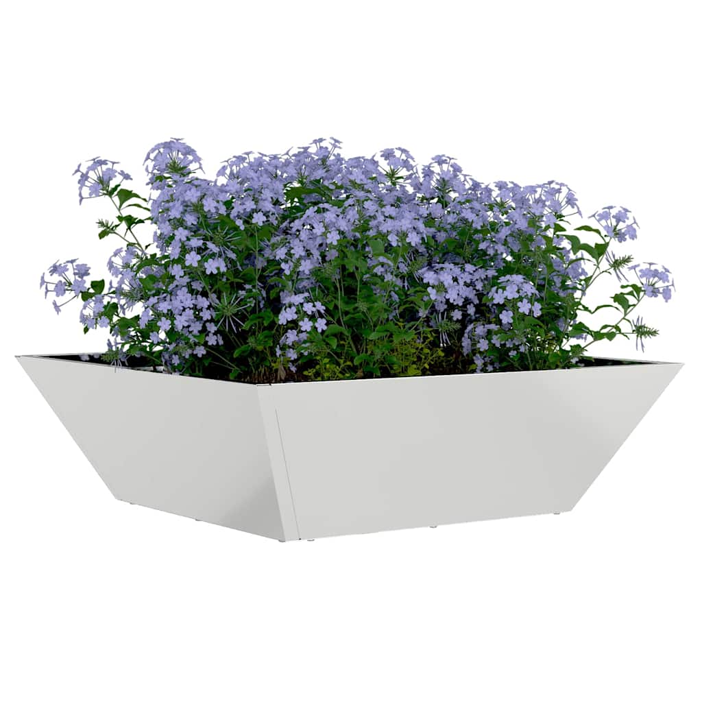 Tuin Bloempot Zilver 50 x 50 x 15 cm Gegalvaniseerd staal is nu te koop bij PeponiXL, paradijselijk wonen!