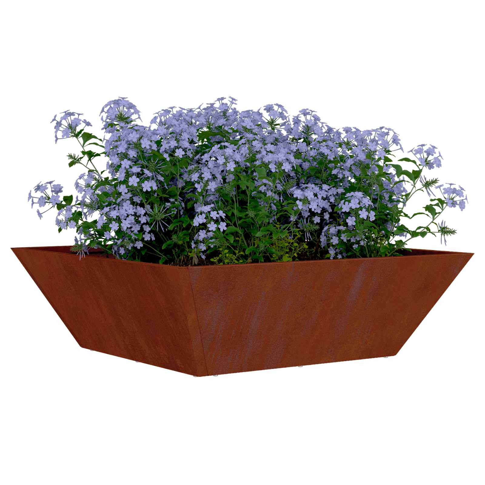 Tuin Bloempot 5 pcs Roestig 50 x 50 x 15 cm Cortenstaal is nu te koop bij PeponiXL, paradijselijk wonen!