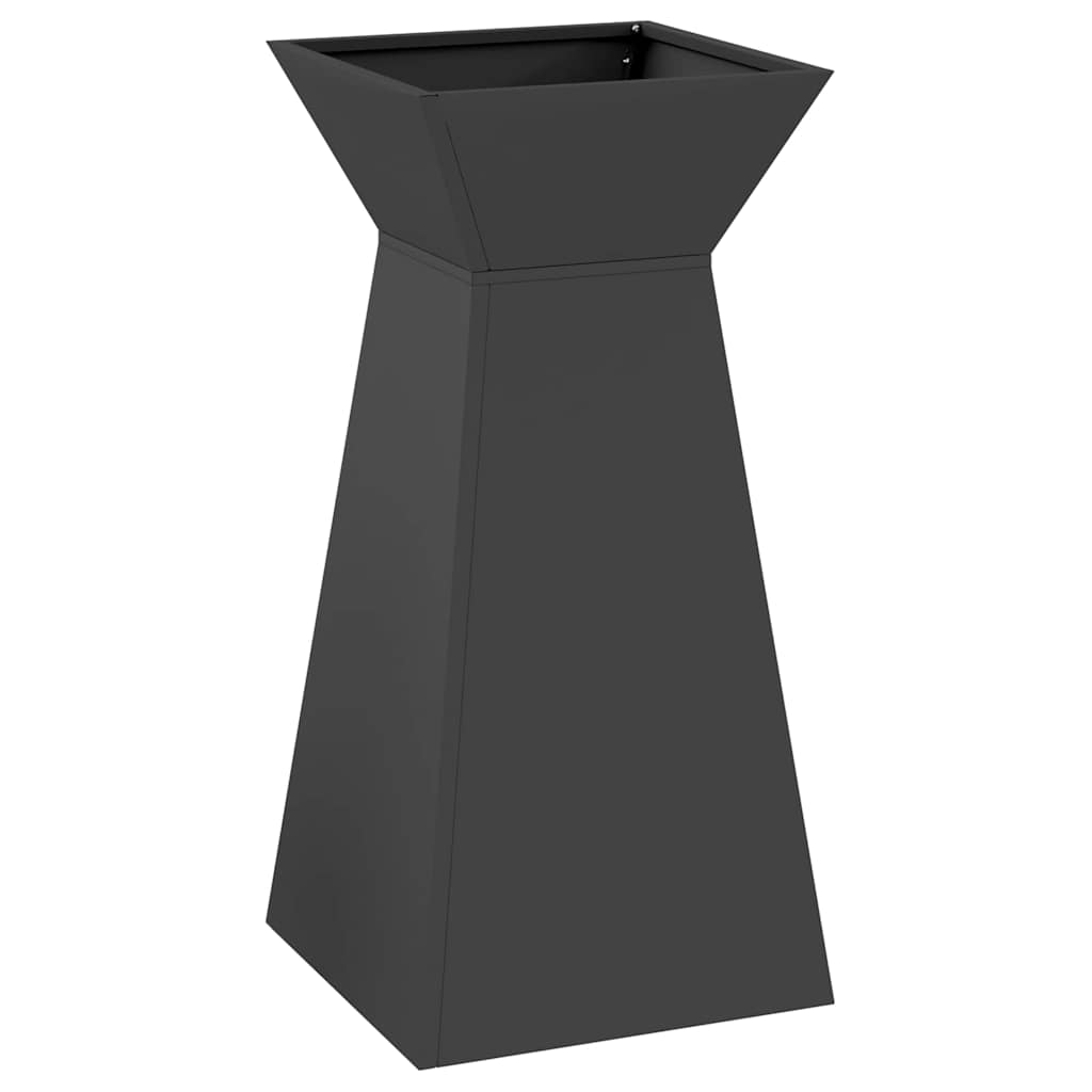 Pilaar Plantenbak 2 pcs Zwart 35 x 35 x 73 cm is nu te koop bij PeponiXL, paradijselijk wonen!
